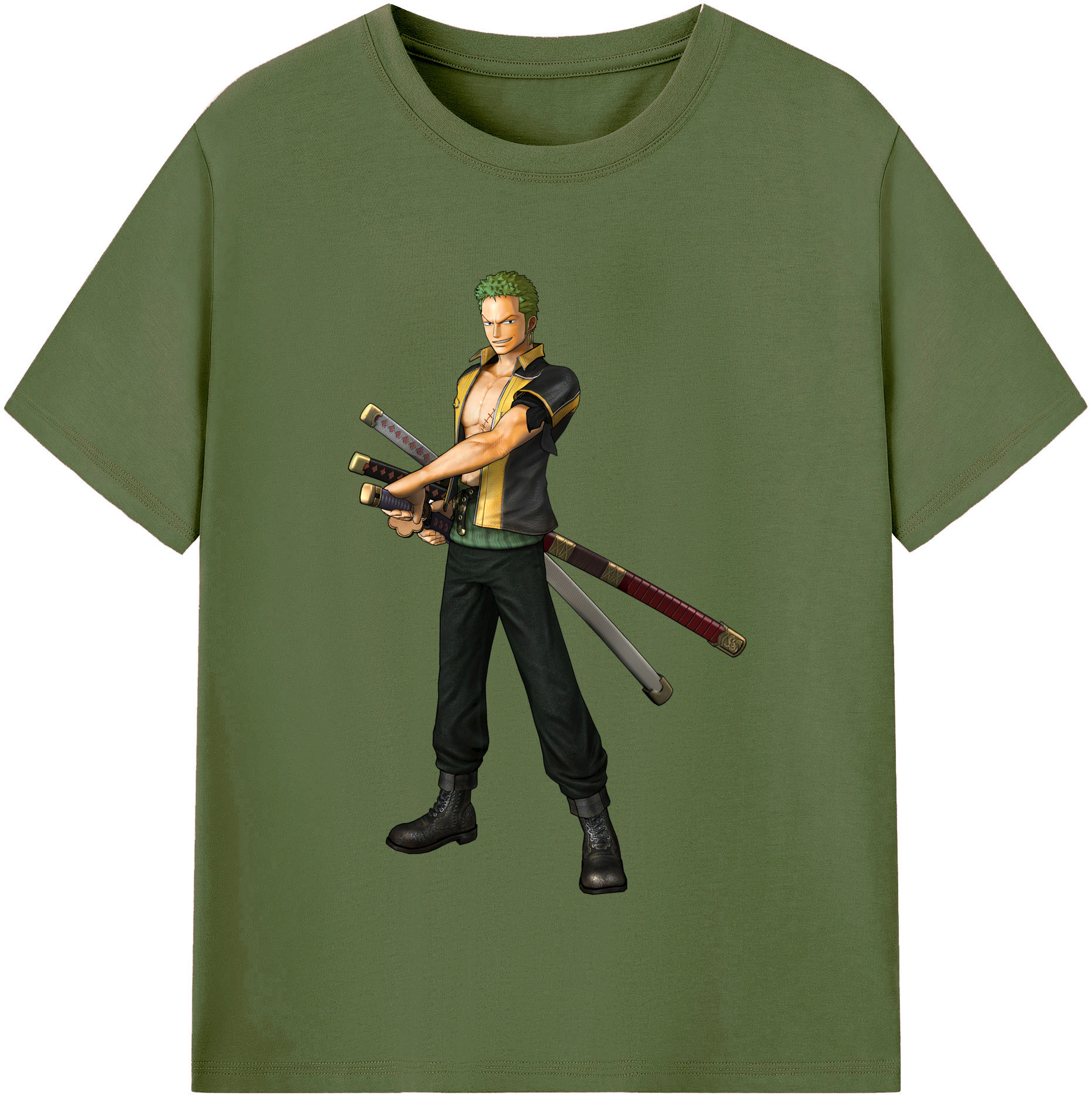 （画像用） ワンピース ロロノア・ゾロ ONE PIECE Roronoa Zoro 綿100％半袖Tシャツ（フロントプリント）